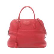 Pre-owned Leather handbags Hermès Vintage , Red , Dames