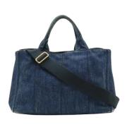 Pre-owned Denim prada-bags Prada Vintage , Blue , Dames