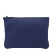 Pre-owned Fabric clutches Hermès Vintage , Blue , Dames