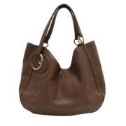 Pre-owned Leather totes Gucci Vintage , Brown , Dames