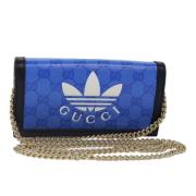 Pre-owned Canvas gucci-bags Gucci Vintage , Blue , Dames