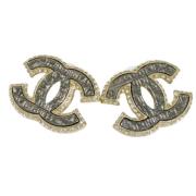 Pre-owned Metal earrings Chanel Vintage , Gray , Dames