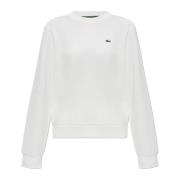 Sweatshirt met logo Lacoste , White , Dames