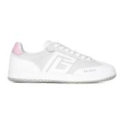 Witte Sneakers met Roze Details Balmain , White , Dames