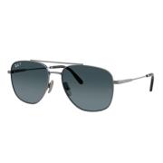 Titanium Gepolariseerde Zonnebril William Rb8097 Stijl Ray-Ban , Gray ...