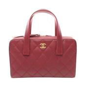 Pre-owned Leather chanel-bags Chanel Vintage , Red , Dames