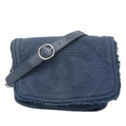 Pre-owned Canvas chanel-bags Chanel Vintage , Blue , Dames