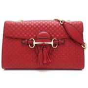 Pre-owned Leather gucci-bags Gucci Vintage , Red , Dames