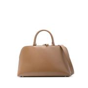 Zwarte Leren Duffle Tas Saint Laurent , Beige , Unisex