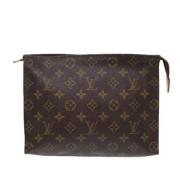 Pre-owned Canvas clutches Louis Vuitton Vintage , Brown , Dames