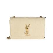 Pre-owned Leather shoulder-bags Yves Saint Laurent Vintage , Beige , D...