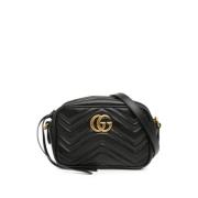 Pre-owned Leather crossbody-bags Gucci Vintage , Black , Dames