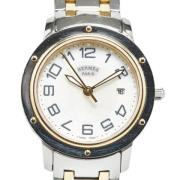 Pre-owned Metal watches Hermès Vintage , Gray , Dames