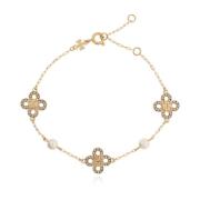 Armband met logo Tory Burch , Yellow , Dames