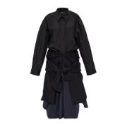 Jurk met stropdas Balenciaga , Black , Dames