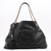 Pre-owned Leather gucci-bags Gucci Vintage , Black , Dames