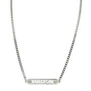 Pre-owned Metal necklaces Louis Vuitton Vintage , Gray , Dames