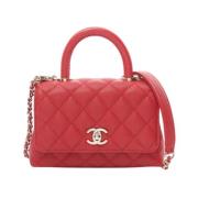 Pre-owned Leather handbags Chanel Vintage , Red , Dames