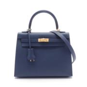 Pre-owned Canvas handbags Hermès Vintage , Blue , Dames