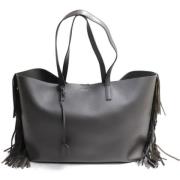 Pre-owned Leather shoulder-bags Yves Saint Laurent Vintage , Gray , Da...