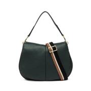 Grote Helena Round Icona Leren Tas Gianni Chiarini , Green , Dames