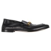 Pre-owned Leather flats Gucci Vintage , Black , Dames