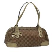 Pre-owned Canvas handbags Gucci Vintage , Yellow , Dames