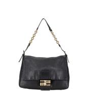 Pre-owned Leather handbags Fendi Vintage , Black , Dames