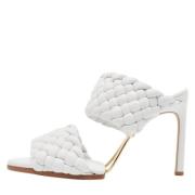 Pre-owned Leather sandals Bottega Veneta Vintage , White , Dames