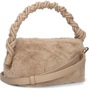 Beige Faux Fur Schoudertas Notre-v , Beige , Dames