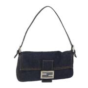 Pre-owned Canvas shoulder-bags Fendi Vintage , Blue , Dames