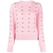 Stijlvolle Cardigan met Lange Mouwen Paco Rabanne , Pink , Dames