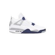 Midnight Navy Retro 4 Sneakers Jordan , White , Heren