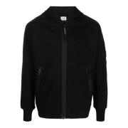 Zwarte Diagonale Raised Fleece Hoodie C.p. Company , Black , Heren