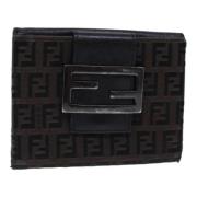 Pre-owned Canvas wallets Fendi Vintage , Brown , Dames