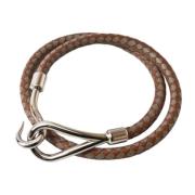 Pre-owned Leather bracelets Hermès Vintage , Brown , Dames