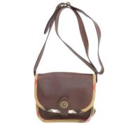 Pre-owned Leather shoulder-bags Burberry Vintage , Brown , Dames