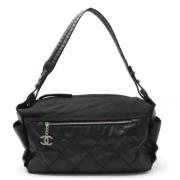 Pre-owned Canvas chanel-bags Chanel Vintage , Black , Dames