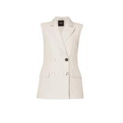 Beige Dubbelborstig Gilet Liu Jo , Beige , Dames