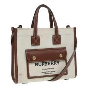 Pre-owned Canvas handbags Burberry Vintage , Beige , Dames