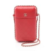 Pre-owned Leather crossbody-bags Chanel Vintage , Red , Dames