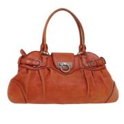 Pre-owned Leather handbags Salvatore Ferragamo Pre-owned , Red , Dames