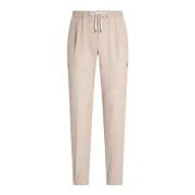 Zachte Pasvorm Cargo Wol Kasjmier Broek PT Torino , Beige , Heren