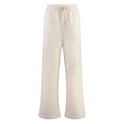 Katoenen Track-Pants met Fox Front Patch Maison Kitsuné , Beige , Dame...