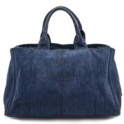 Pre-owned Denim totes Prada Vintage , Blue , Dames