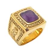 Pre-owned Metal rings Louis Vuitton Vintage , Purple , Dames