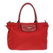 Pre-owned Leather handbags Prada Vintage , Red , Dames