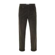 Groene Corduroy Regular Fit Broek Paolo Pecora , Green , Heren