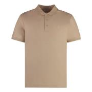 Katoenen Polo Shirt met Ribboorden Burberry , Beige , Heren