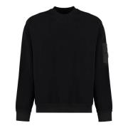 Lensdetail Katoenen Sweatshirt C.p. Company , Black , Heren